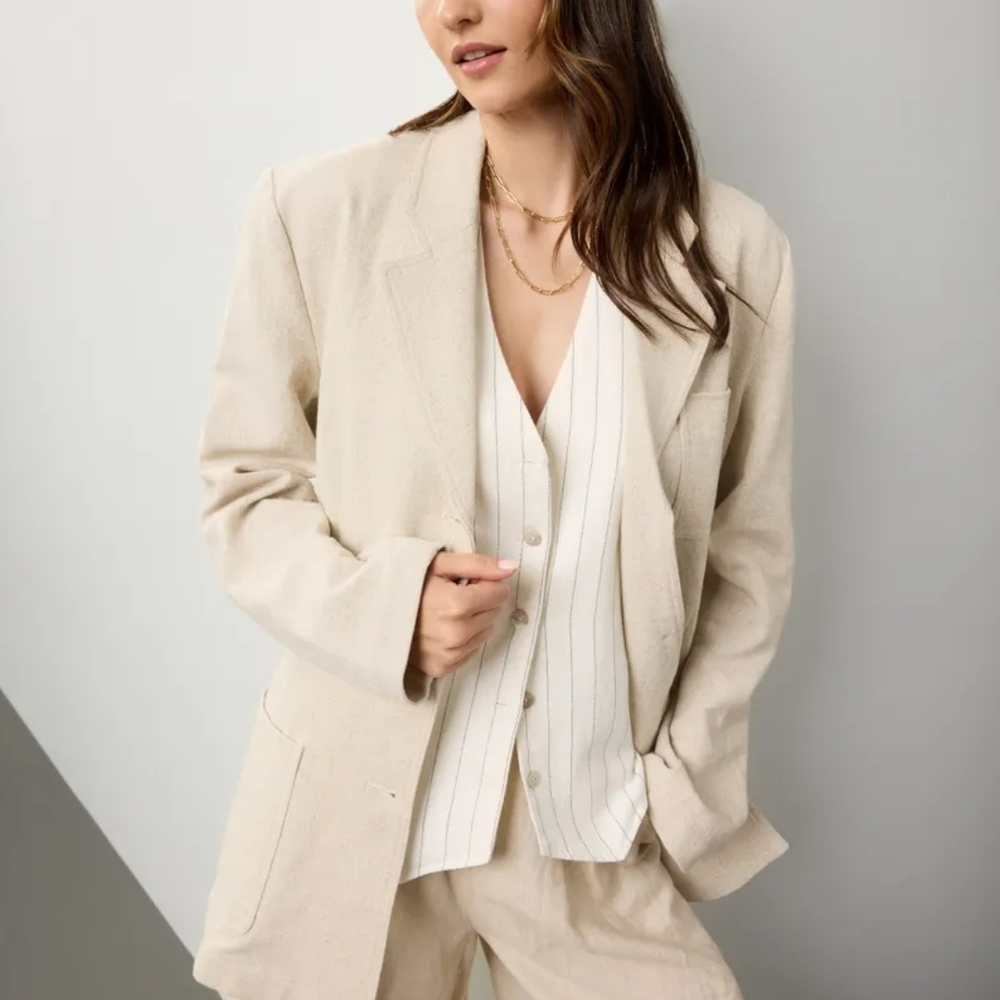Rue Sophie | Allegra Linen Blazer Size Small NWT